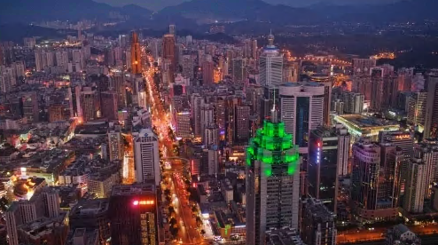 深圳某高端商住区夜景