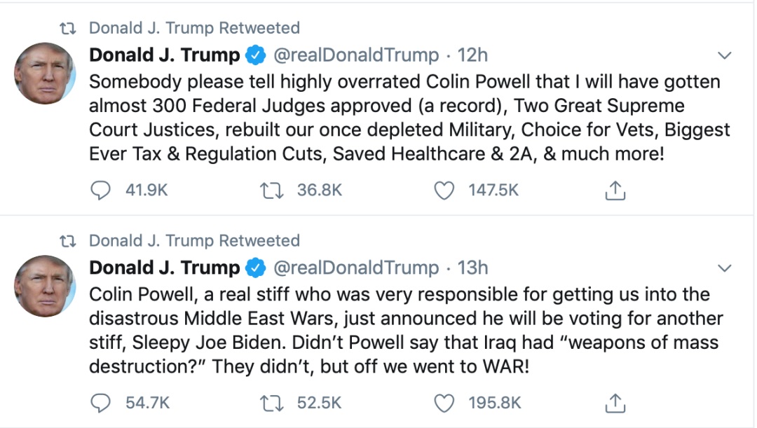 美国多位4星上将齐发声抨击特朗普