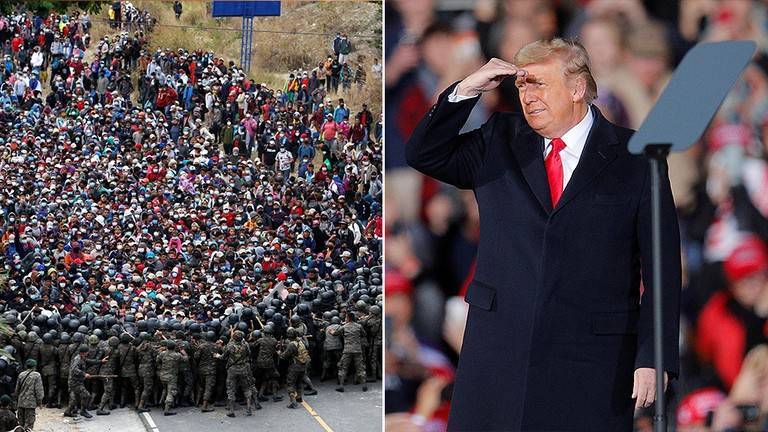 危地马拉瓦多洪多,洪都拉斯的移民大军试图经过危地马拉前往美国 危地马拉瓦多洪多,洪都拉斯的移民大军试图经过危地马拉前往美国