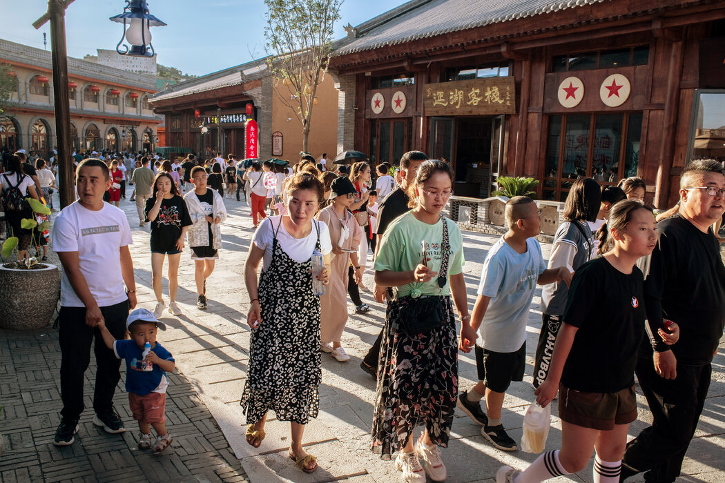 延安开设了一个以“红街”为特色的共产党主题公园