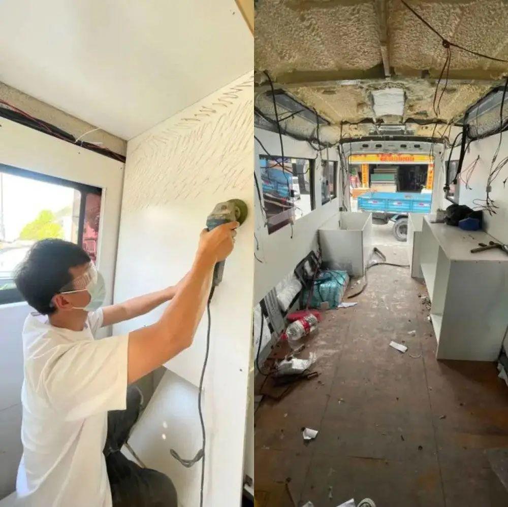 张希动手改装房车