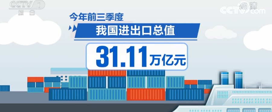 前三季度我国进出口同比增长9.9%