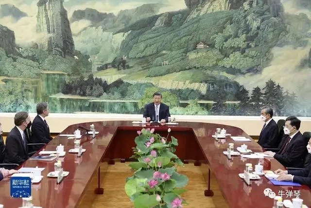 6月19日中国最高领导人见布林肯，是会见，更准确地说，是礼节性会见