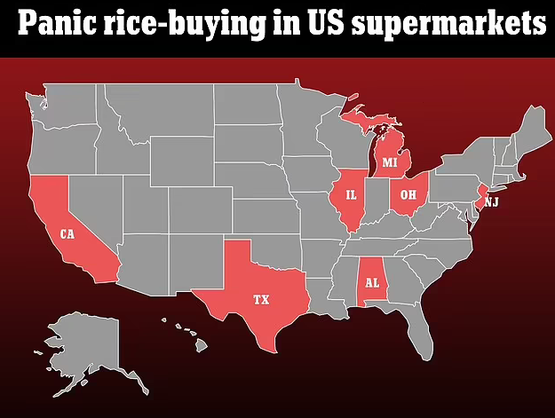 到处可见恐慌性的“抢米”大军