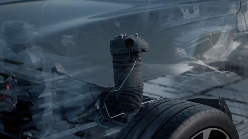 双腔空悬，之后近百万的豪车上才有