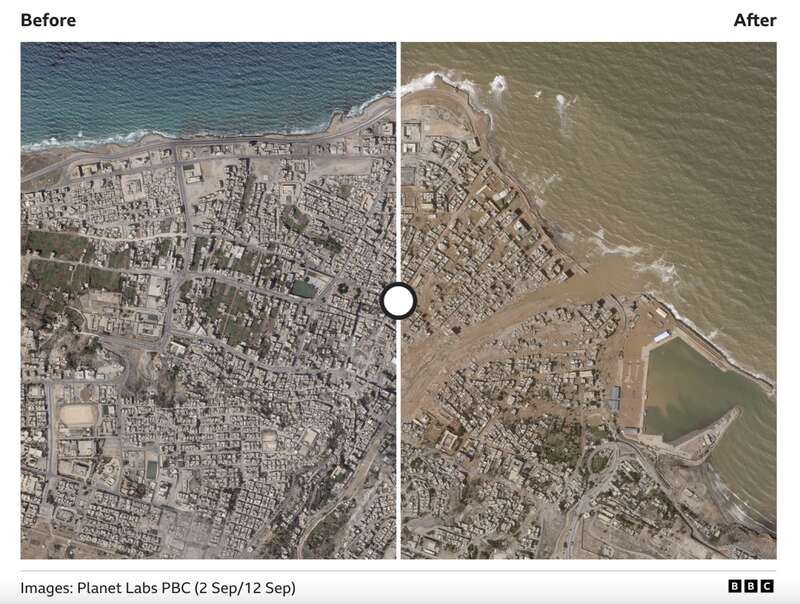 利比亚东北部的大雨导致两座水坝垮塌，洪水涌入已经被淹没的地区，预计已造成 6,000 多人死亡 ...