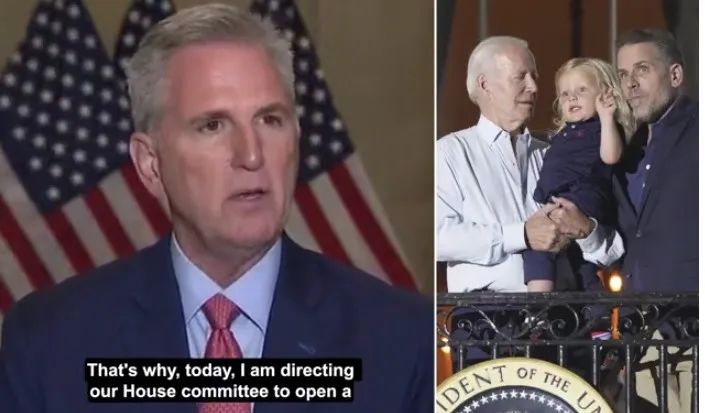 麦卡锡指示众议院委员会对乔·拜登总统展开正式的弹劾调查