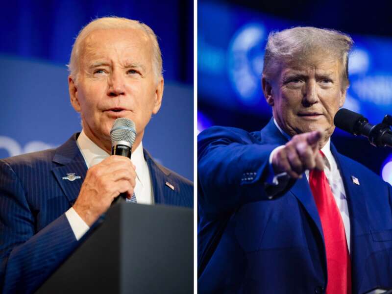 乔·拜登(Joe Biden)和唐纳德·川普(Donald Trump)