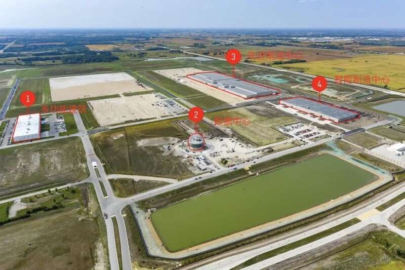 富士康威斯康星园区主要有四栋建筑