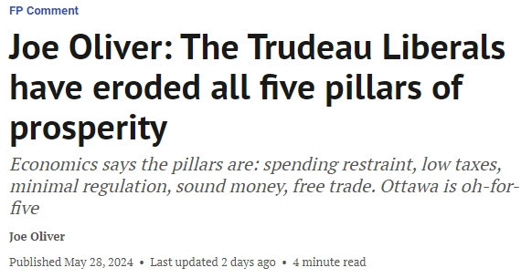 前财长狠批杜鲁多政府破坏了加拿大繁荣的五大支柱