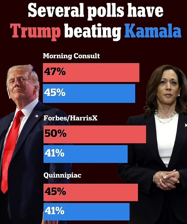 贺锦丽VS特朗普 谁赢 多项最新民调结果出炉