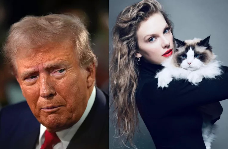 泰勒丝表态挺贺锦丽后，川普发文回应“我恨泰勒丝！”