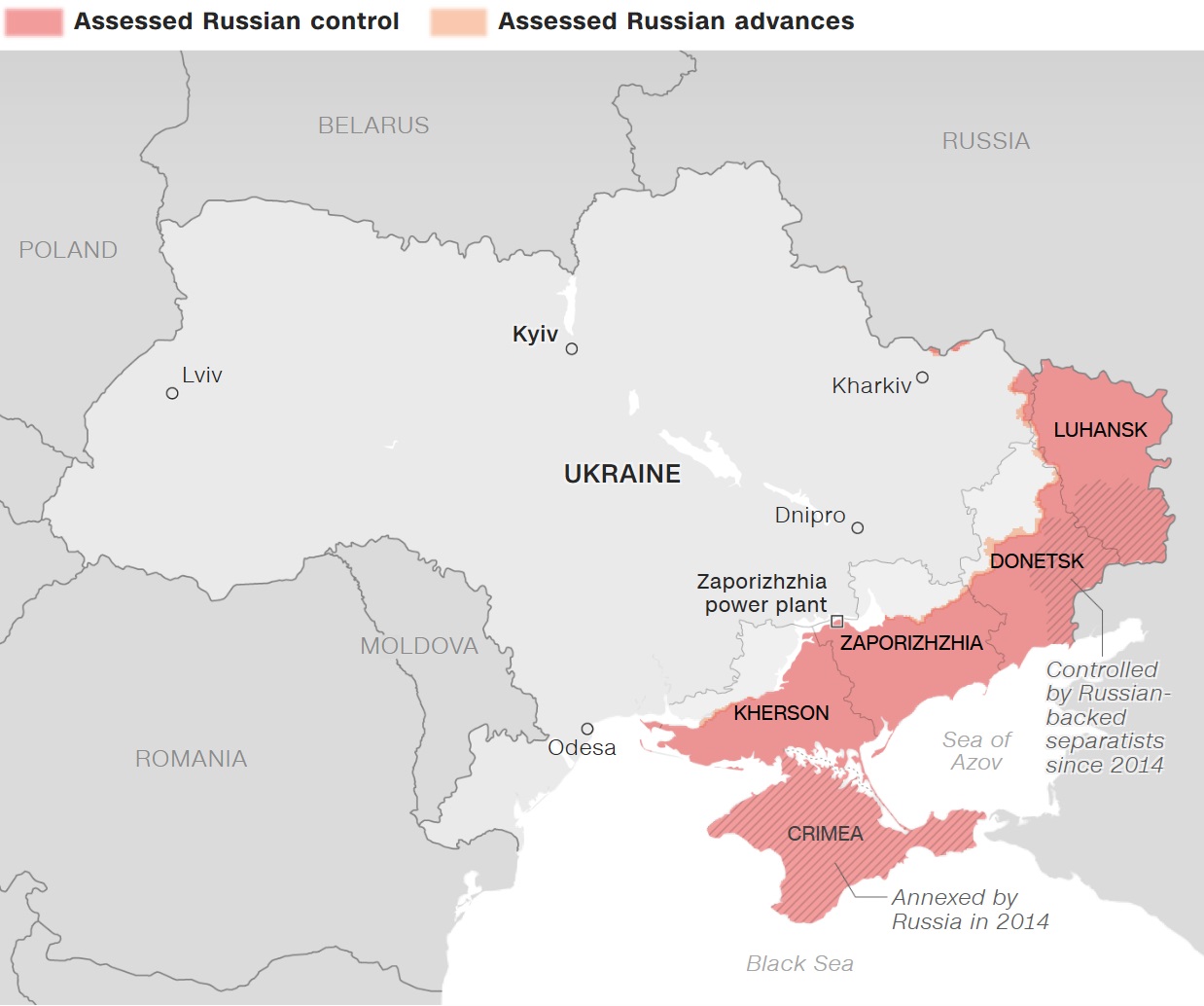 俄罗斯总统普京要求全面控制已经占领的乌克兰东部四州